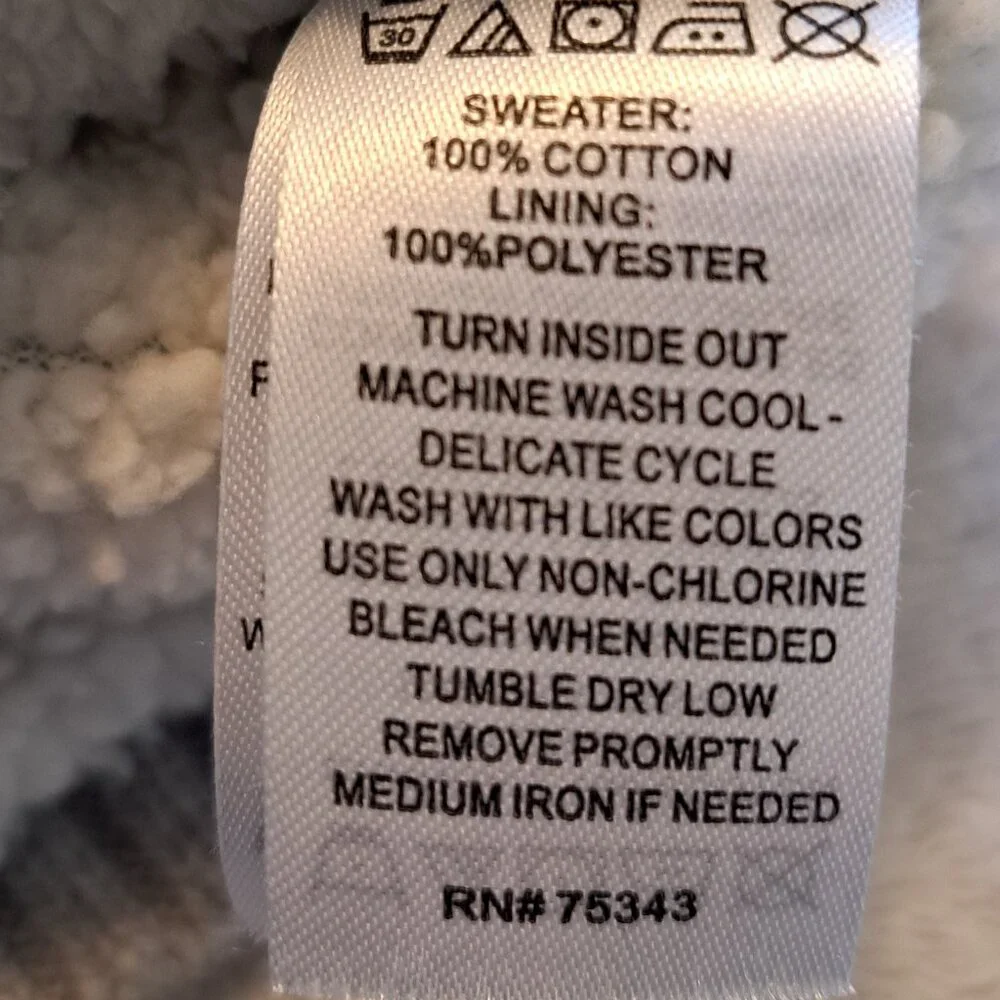 Sami & Jo Gray Hooded Full Zip Reindeer Sweater Jacket Size 4T